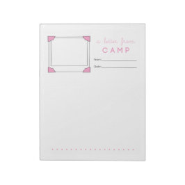 Bloc De Notas Carta de campamento de chica Stationery Camp