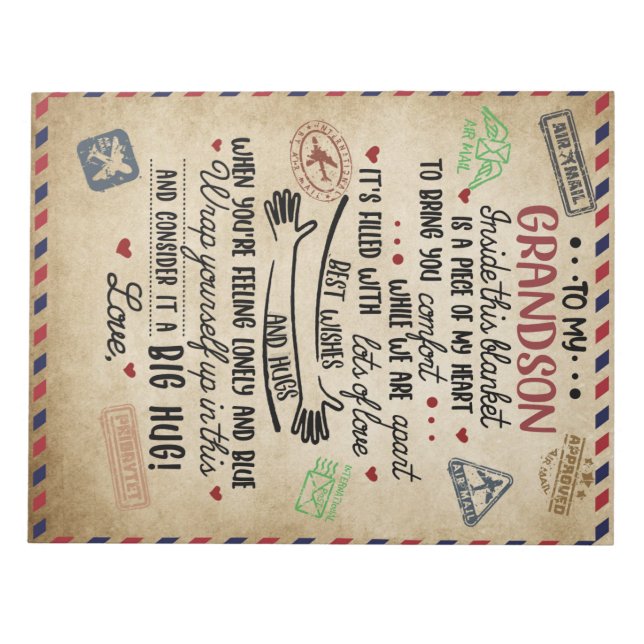 Bloc De Notas Carta Personalizada A Mi Nieto Amor (Frente)