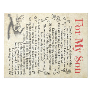 Bloc De Notas Carta Personalizada Para Mi Hijo, Cumpleaños