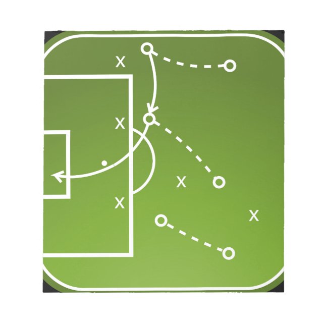 Bloc De Notas Cartel de tácticas de fútbol (Frente)