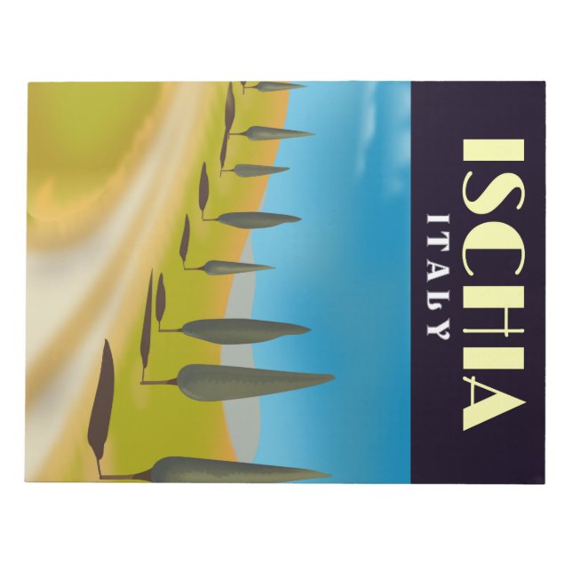 Bloc De Notas Cartel de viaje de Ischia Italy (Frente)