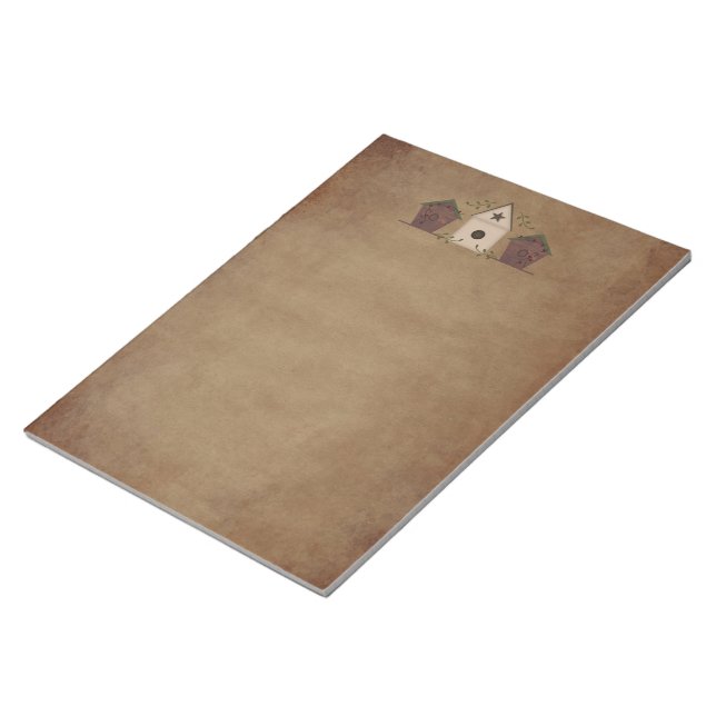 Bloc De Notas Casas de pájaros primitivas Notepad grande (Lado Derecho)