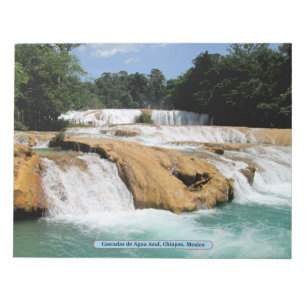 Bloc De Notas Cascadas de Agua Azul, Chiapas, México