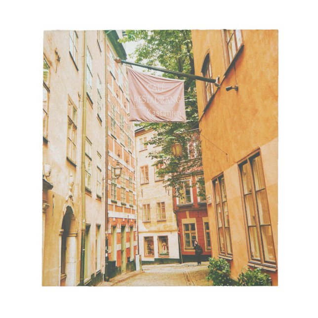 Bloc De Notas Casco antiguo histórico, Gamla Stan, Estocolmo, Su (Frente)