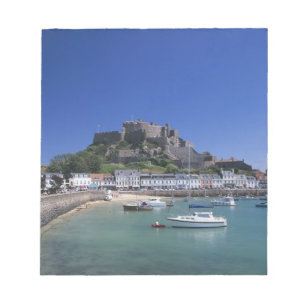 Bloc De Notas Castillo de Mont Orgueil y puerto, Gorey, Jersey