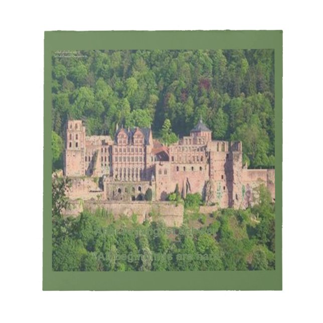 Bloc De Notas Castillo de Neuschwanstein Fráncfort & Cotización  (Frente)