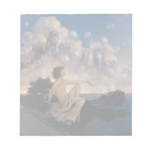 Bloc De Notas Castillos en el aire de Maxfield Parrish 1904 Fant