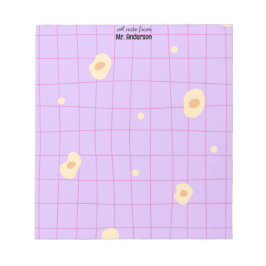 Bloc De Notas Casual Lines Purple Teacher Notepad