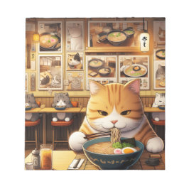 Bloc De Notas Cat Eating Ramen v1