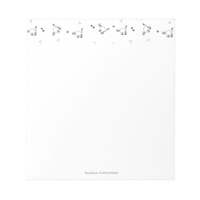 Bloc De Notas Cat Line Art Notepad (Frente)
