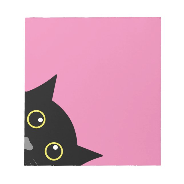 BLOC DE NOTAS CAT PEEKING PINK WRITING PAD STATIONARY (Frente)