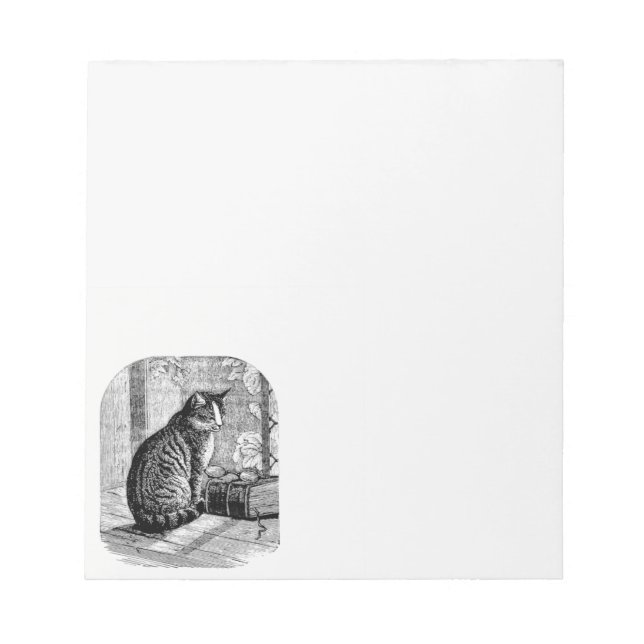 Bloc De Notas Cat Sitting by Window with Book (Frente)