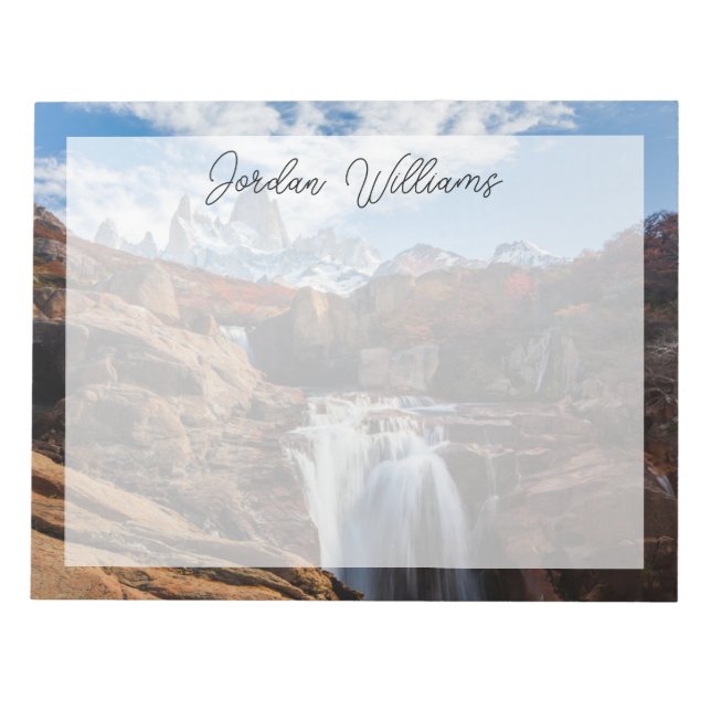 Bloc De Notas Cataratas | Montaña Fitz Roy, Argentina (Frente)