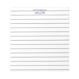 Bloc De Notas Catchy Teacher Lined Paper From The Desk Of 