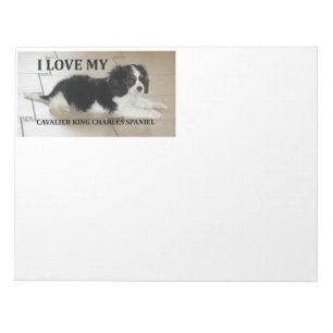 Bloc De Notas Cavalier_King_Charles_Spaniel amor blanco y negro