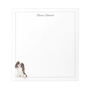Bloc De Notas Cavalier King Charles Spaniel Border de tres color