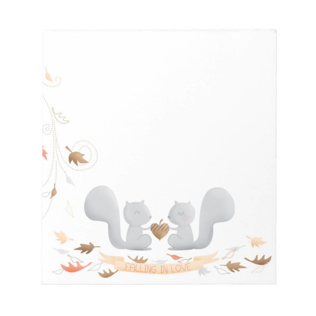 Bloc De Notas Cayendo en el amor Squirrel notepad (Frente)