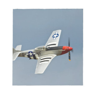 Bloc De Notas Caza P-51D Mustang con marcas del Día D volando