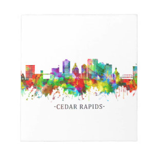 Bloc De Notas Cedar Rapids Iowa Skyline