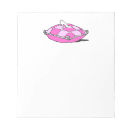 Bloc De Notas Cenicienta resbaladiza sobre almohada rosa