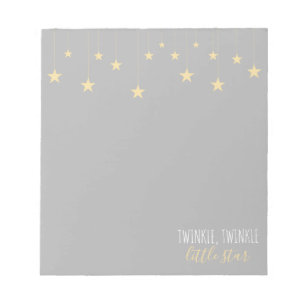 Bloc De Notas Centelleo moderno poca estrella Baby Shower