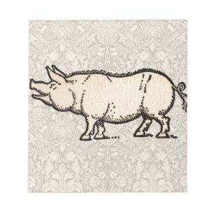 Bloc De Notas Cerdo Antiguo Piggy Cute Vintage