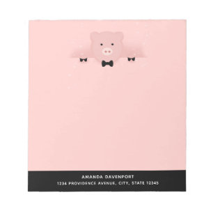 Bloc De Notas Cerdo rosa caprichoso lindo Año Nuevo Chino 2019
