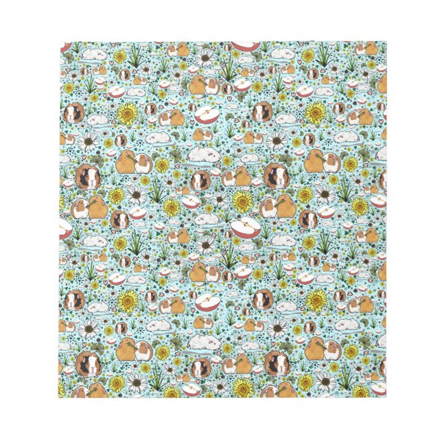 Bloc De Notas Cerdos de Guinea en azul (Frente)