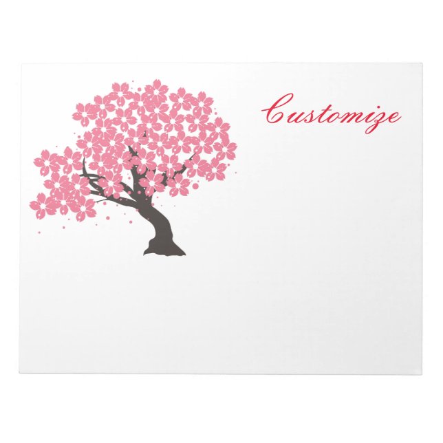 Bloc De Notas Cerezo sakura japonés florece Thunder_Cove (Frente)