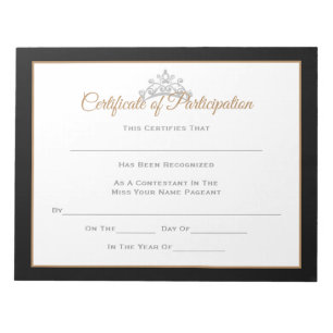 Bloc De Notas Certificados-Particptn del desfile del estilo de