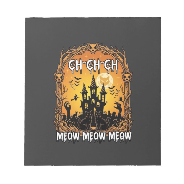 Bloc De Notas Ch Meow Castillo Embrujado de Halloween_1 (Frente)