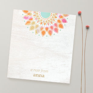 Bloc De Notas Chakra Lotus Flower Mandala Notepad