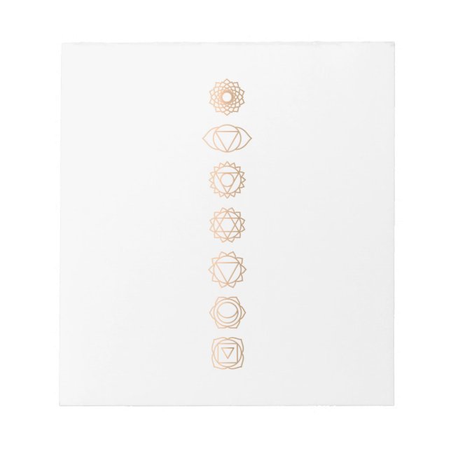 Bloc De Notas Chakras de oro espiritual (Frente)