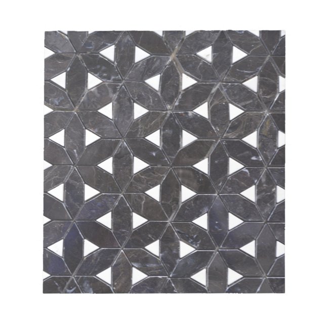 Bloc De Notas Charcoal Grey Mosaic |  flower of life pattern (Frente)