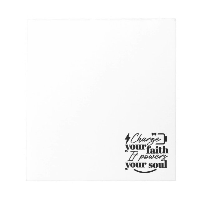 Bloc De Notas Charge Your Faith – Christian Inspirational Quote  (Frente)