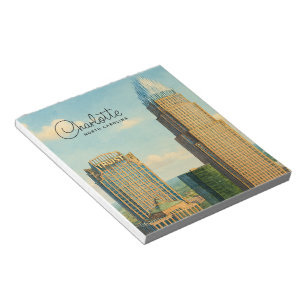 Bloc De Notas Charlotte NC Acuarela del Horizonte Viaje