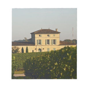 Bloc De Notas Chateau Lafleur Petrus y viñedo, en Pomerol,