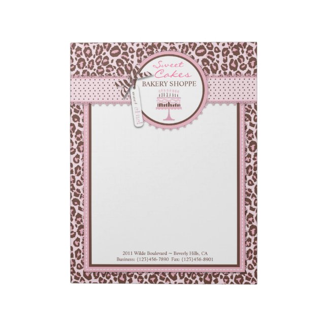 Bloc De Notas Cheetah Chica Business Notepad (Lado Izquierdo)
