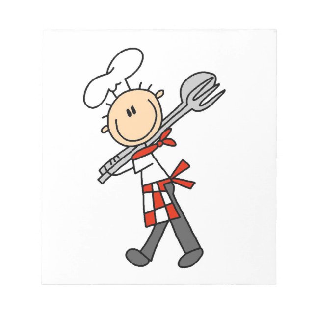 Bloc De Notas Chef Con Pinzas Para Ensalada (Frente)