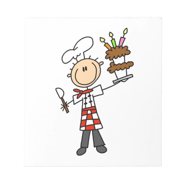 Bloc De Notas Chef Con Tarta De Cumpleaños (Frente)