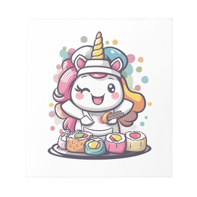 Bloc De Notas Chef de Sushi Unicornio (1) (Frente)