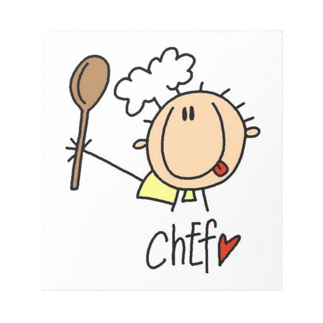 Bloc De Notas Chef masculino (Frente)