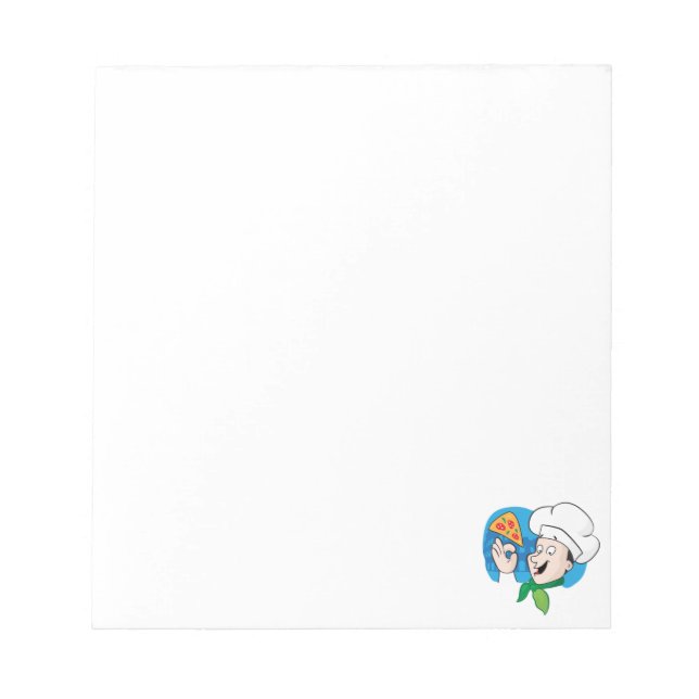 Bloc De Notas chef personalizado con pizza (Frente)