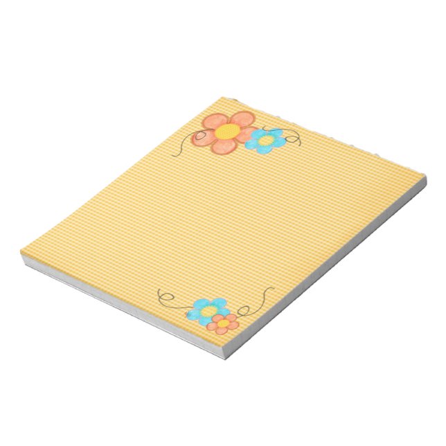 Bloc De Notas Cheques n Flores (Lado Izquierdo)