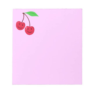 Bloc De Notas Cherries rojas sonrientes