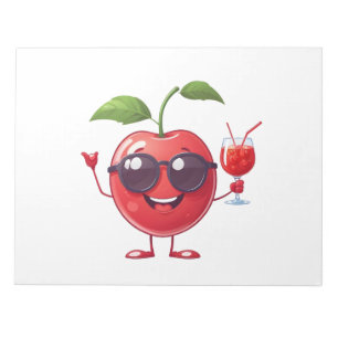 Bloc De Notas Cherry Fun vacaciones alegres Fiesta de bebida tro