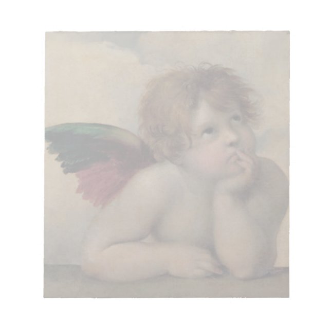 Bloc De Notas Cherub de Sistine Madonna por Raphael (Frente)