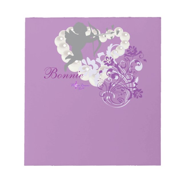 Bloc De Notas Cherub Pearls Floral Heart Small Note Pad (Frente)