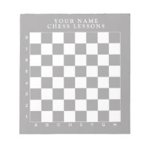 Chess board with numbers and letters lesson
