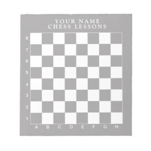 Bloc De Notas Chess board with numbers and letters lesson